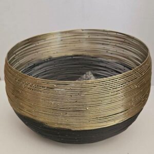 Καλάθι Μεταλλικό-Μαυρο--Χρυσό 33x20cm