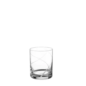 Σετ 6 Ποτήρια Ουίσκι 320ml από Οικολογικό Κρύσταλλο – Με σχέδιο Γραμμές