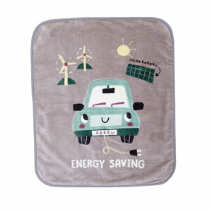 Βρεφική Κουβέρτα Αγκαλιάς GREEN CAR GREY (75×100) – Nef Nef