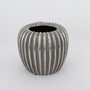 Βάζο Κεραμικό Ασημί 19x19x16.5cm - Estheti Home