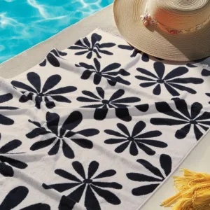 Πετσέτα Θαλάσσης Amalfi Black (90×170) Nef-Nef Homeware