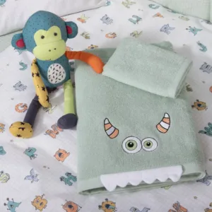 Παιδικές Πετσέτες Σετ Alphabet Monster Pistachio – Nef Nef