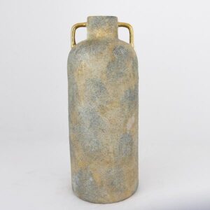 Κεραμικό βάζο Γκρι/Χρυσό 40.5 cm – Estheti Home
