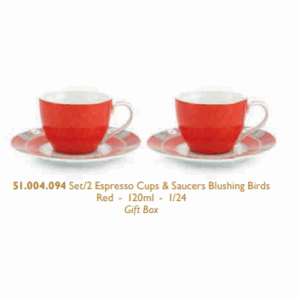 Σετ Φλιτζάνια με Πιατάκι Espresso Blushing Birds 120ml – PIP STUDIO