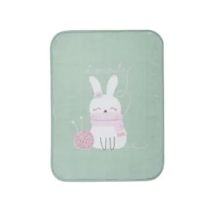 Βρεφική Κουβέρτα Αγκαλιάς I Love Bunnies Pistachio (75x100) - Nef Nef