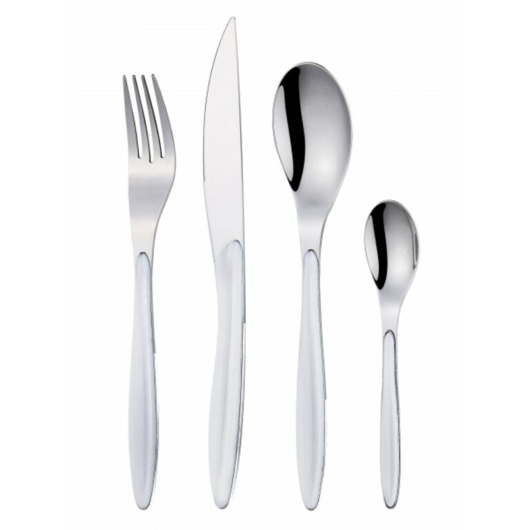 Ανοιχτό Γκρι μαχαιροπήρουνα με λαβή HOOP 24PCS