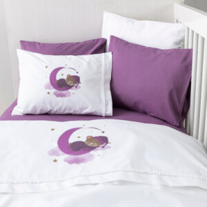 Σετ Βρεφικά Σεντόνια Κούνιας Βαμβακερά Sleeping Bear (120×160) 3τμχ – Borea