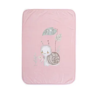 Βρεφική Κουβέρτα Αγκαλιάς Cute Snail Pink (75x100) - Nef Nef