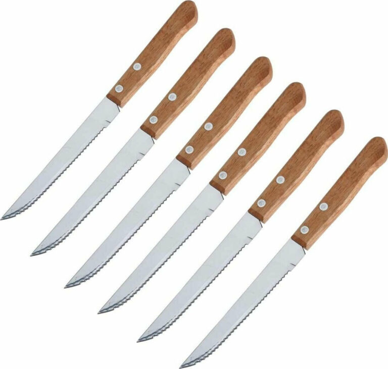 Μαχαίρια Steak από Ανοξείδωτο Ατσάλι 6τμχ