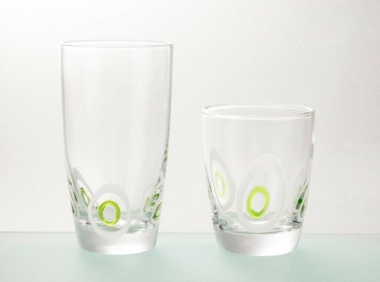 Σετ Ποτήρια Ουίσκι 6τμχ Γυάλινα Poua Green 350ml CRYSPO TRIO