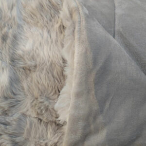 Κουβερτοπάπλωμα Γούνινο Μονό Γκρί