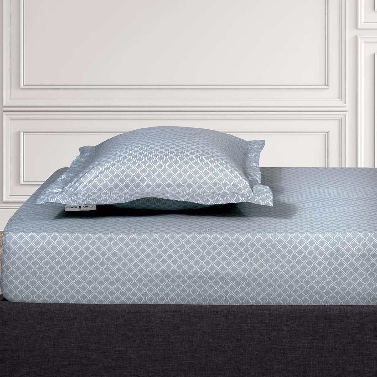 Greenwich Polo Club Υπέρδιπλο Σεντόνι Γκρι με Λάστιχο