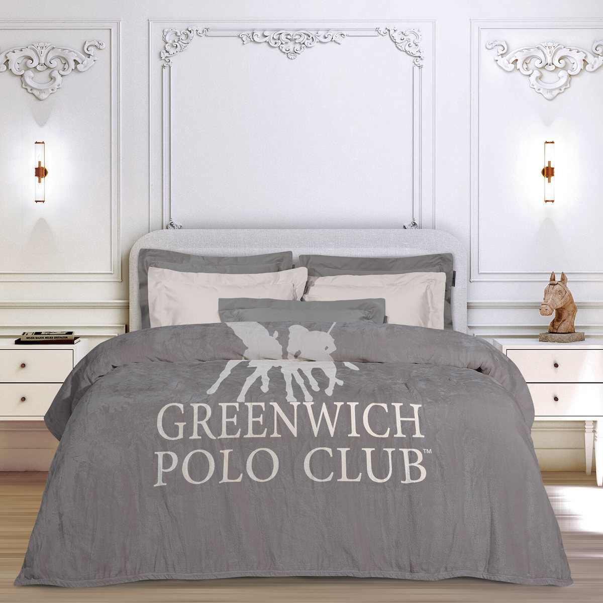 Greenwich Polo Club Μονή Κουβέρτα Fleece Grey