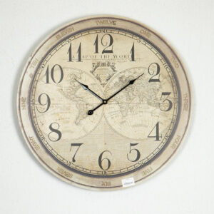 Ρολόι Τοίχου Ξύλινο Μαύρο 58.2 cm