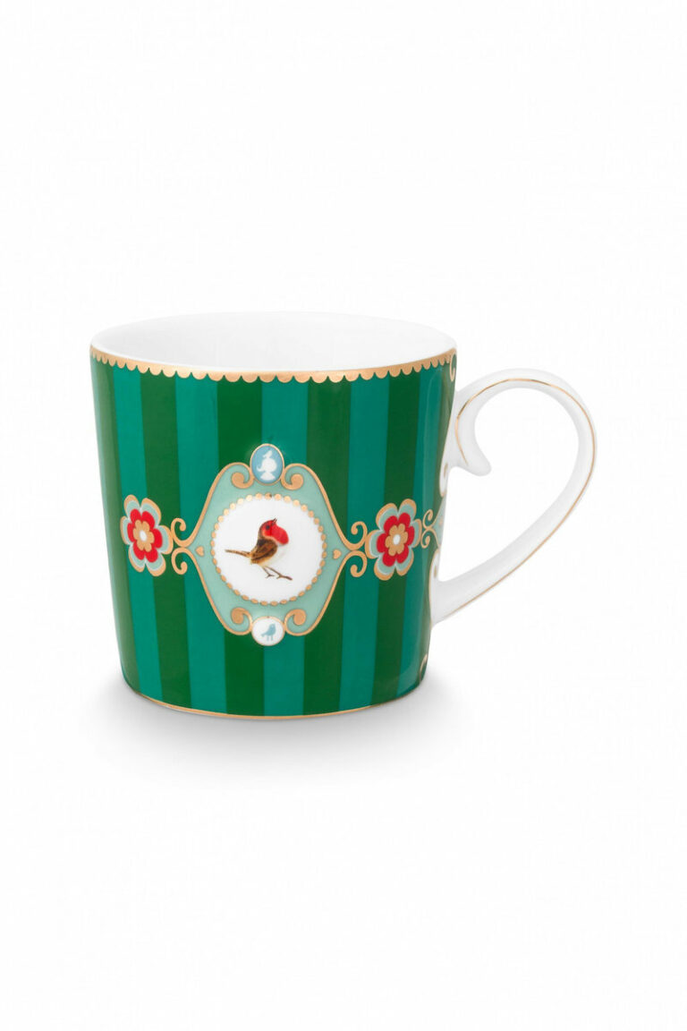 PiP Studio Love Birds Κούπα από Πορσελάνη Πράσινη 150ml