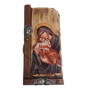 Ξύλινη Εκκλησιαστική Εικόνα Παναγίας 29x14cm
