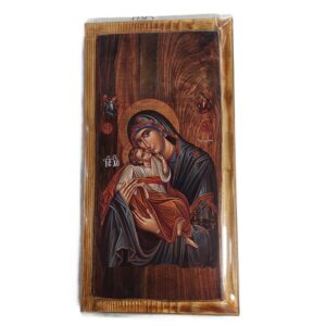 Ξύλινη Εκκλησιαστική Εικόνα Παναγίας 24x14cm