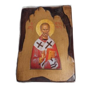 Ξύλινη Εκκλησιαστική Εικόνα Άγιος Νικόλαος 30x21cm