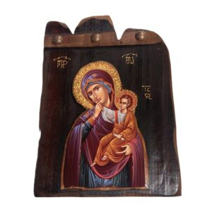 Ξύλινη Εκκλησιαστική Εικόνα Παναγίας 30x21cm