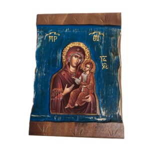 Ξύλινη Εκκλησιαστική Εικόνα Παναγίας 22x16cm