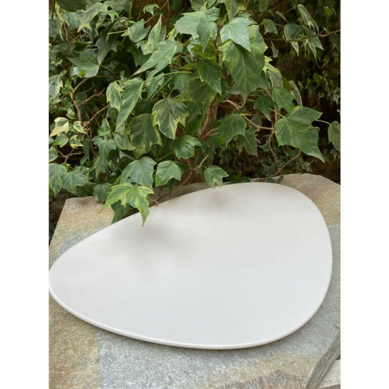 Πιατέλα Φαγητού Κεραμική – Λευκή, 35x23 cm