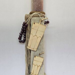 Πασχαλινή Λαμπάδα Φραπέ με Κομπολόι 29εκ