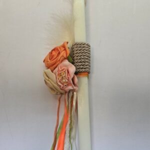 Πασχαλινή Λαμπάδα με Μπουκετάκι Λουλούδια 36εκ