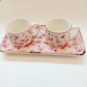 Σετ Καφέ 3 Τεμαχίων Floral Vintage