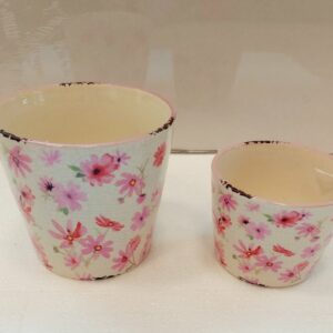 Σετ 2 Κασπώ Διαφορετικών Μεγεθών για Φυτά Κεραμικα