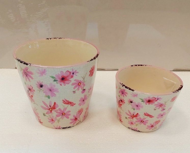 100-131 Σετ 2 Κασπώ Διαφορετικών Μεγεθών για Φυτά Κεραμικα