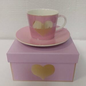 Φλυτζάνι με Πιατάκι Big Heart Ροζ