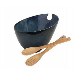 Σαλατιέρα Μαύρη Azaro Crispo Trio Πορσελάνης – Σετ 3 Τεμαχίων 24x20 εκ