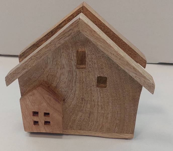Χαρτοπετσετοθήκη Ξύλινη σε Σχήμα Σπιτάκι