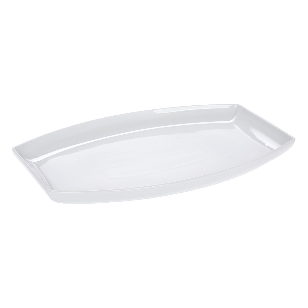 https://www.semiramishome.gr/ Λευκή Παραλληλόγραμμη Πιατέλα 40x29x4 εκ.