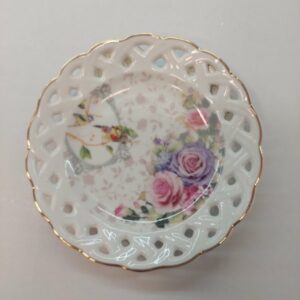 Πιατάκια Γλυκού Vintage με Λουλουδάκια – Σετ 6 Τεμαχίων