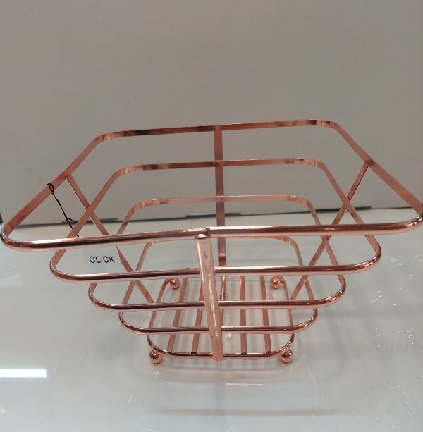 Φρουτιέρα Μεταλλική Χαλκίνη 25x25x17 cm