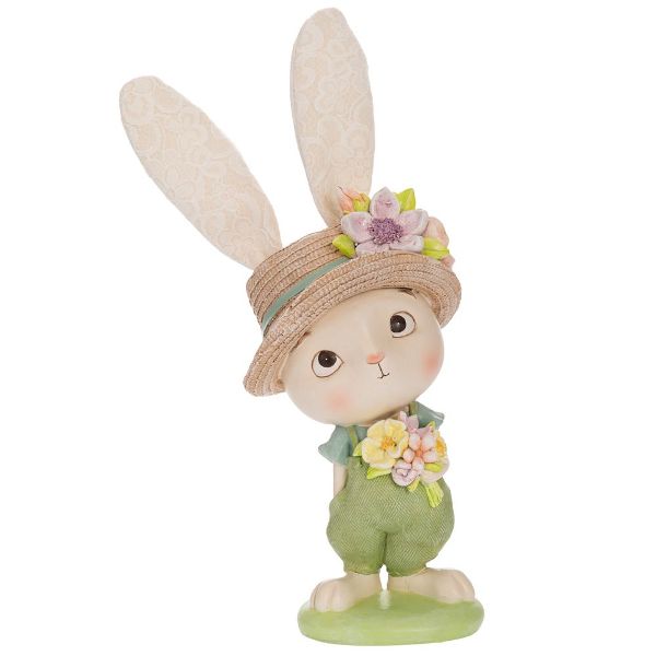 CREATOR: gd-jpeg v1.0 (using IJG JPEG v90), quality = 80 Μπεζ Λαγός Πολυρεζίνης με Πράσινη Στολή και Καπέλο 13,5x11x34εκ