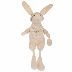 Μπεζ Υφασμάτινος Λαγός Καθιστός 29x16,5x64εκ