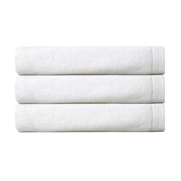 100-223 Σετ Πετσέτες Προσώπου 3 Τεμ. 100% Βαμβακερές Λευκές OEKO-TEX®