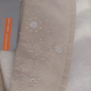 Μπουρνούζι Nef-Nef Βαμβακερό με Κέντημα στον Γιακά Medium