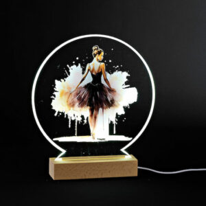 Επιτραπέζια Plexiglass LED Βάση Λαμπάδα Μπαλαρίνα 25cm