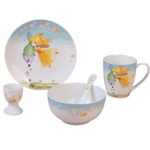 Cryspo Trio Παιδικό Σερβίτσιο Φαγητού Πορσελάνης Νεράιδα Σετ 5 Τεμ. 28.1587.90