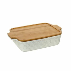 Cryspo Trio Plade Ταψί Παραλληλόγραμμο με Καπάκι Bamboo 33x21x6cm 37.085.77