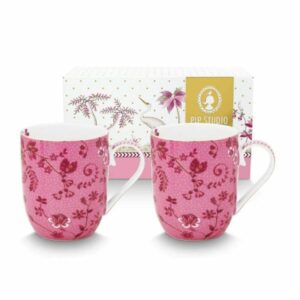 Pip Studio Σετ 2 Πορσελάνινα Φλιτζάνια 145ml Dots Gold Pink – Συλλογή Jolie