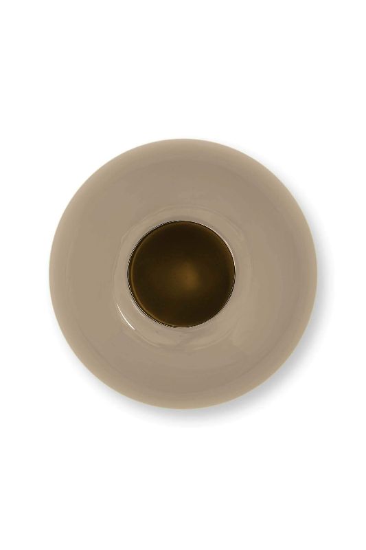 51102118 Pip Studio Μεταλλικό Βάζο 23cm Χακί-Μπεζ