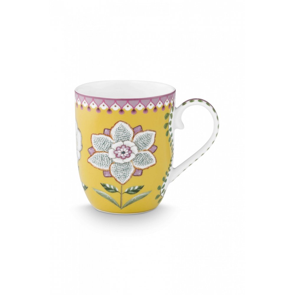 55100257 Pip Studio Πορσελάνινη Κούπα Lily & Lotus Yellow Large