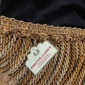 Emily's Home Classics Ριχτάρι 2.65x1.75m Μαύρο Βελούδο με Μπορντούρα