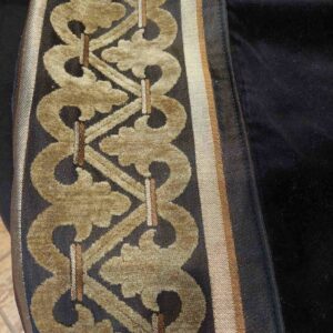 Emily's Home Classics Ριχτάρι 2.65x1.75m Μαύρο Βελούδο με Μπορντούρα