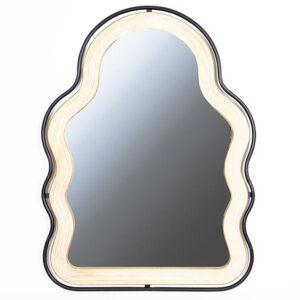 Estheti Home Καθρέπτης Τοίχου Ξύλινος Φυσικός 64x1.5x84cm