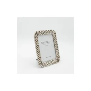 ESTHETI 815-00116 Κορνίζα Πλεξούδα 15x20 Αντικέ Ασημί